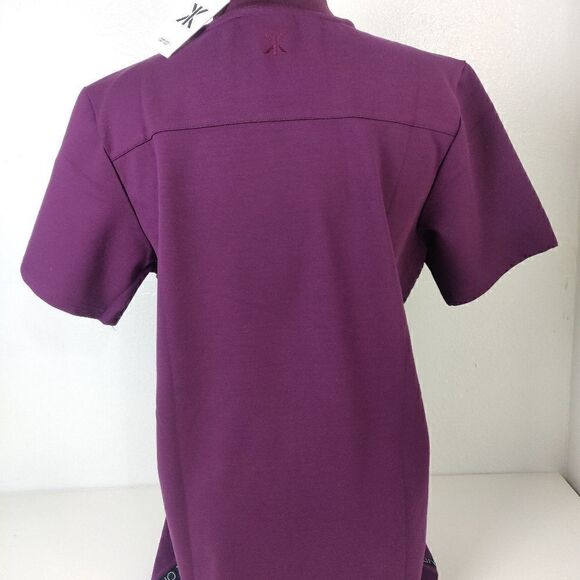 💥 NWT ONEPIECE PURPLE MOCK NECK SHORT SLEEVE TUNIC LONG SHIRT SIZE M - Picture 8 of 14